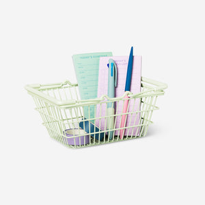 Mini green shopping basket