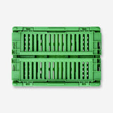 Green collapsible storage box - 15 cm