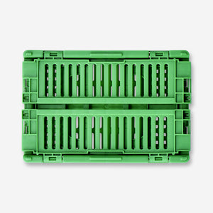 Green collapsible storage box - 15 cm
