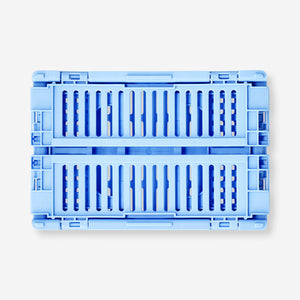 Blue collapsible storage box - 15 cm