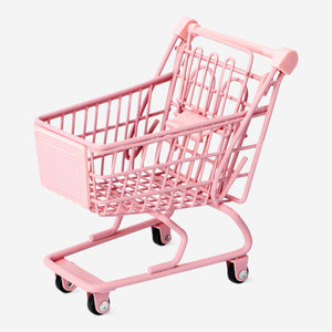 Mini pink shopping cart