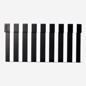 Paper storage box with black stripes - 24 cm