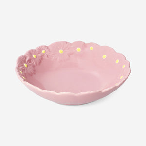 Pink flower bowl - 19 cm