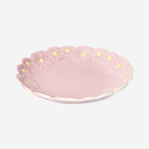 Pink flower plate - 19 cm