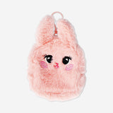 Pink plush bunny stationery kit