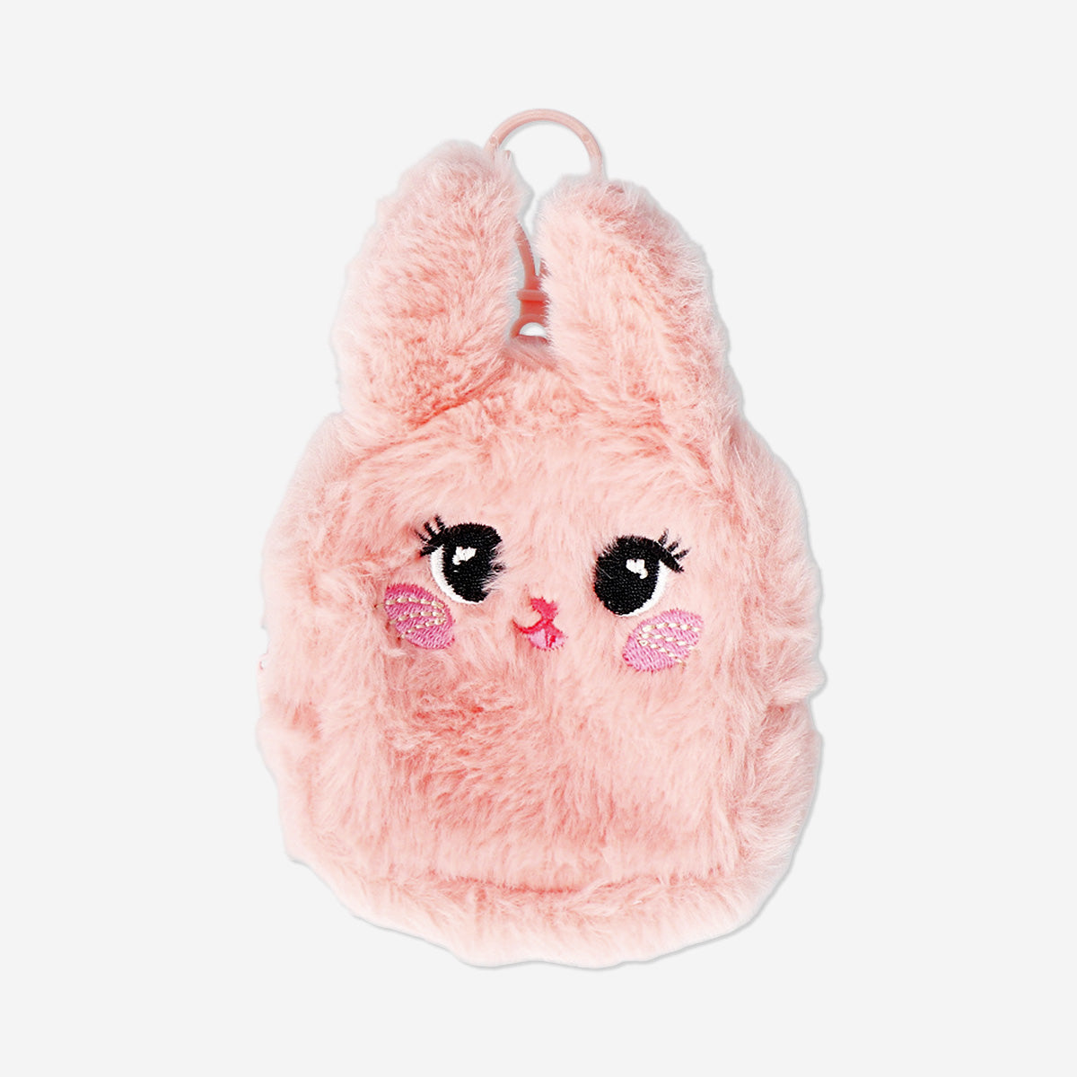 Pink plush bunny stationery kit