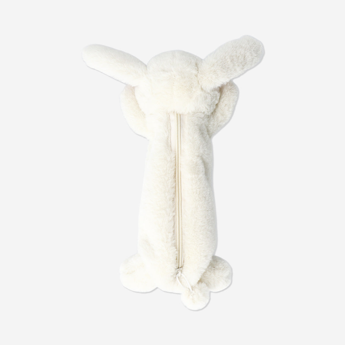 Plush white bunny pencil case