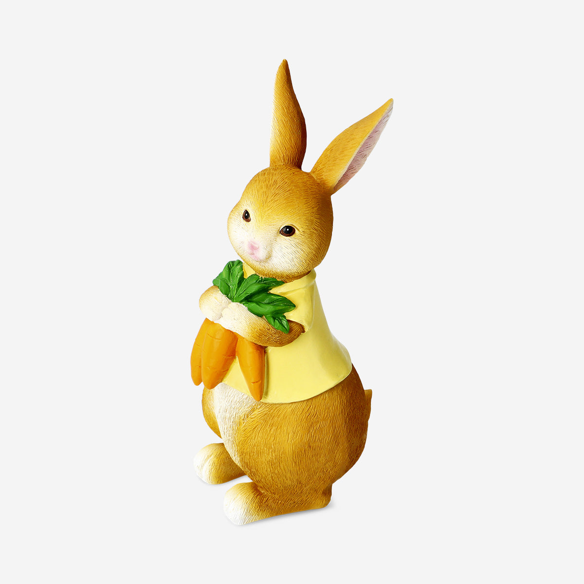 Decorative Easter rabbit holding carrots - 21 cm