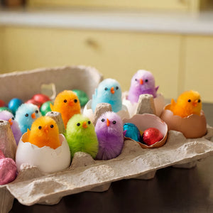 12'li Mini Dekoratif Tavuk