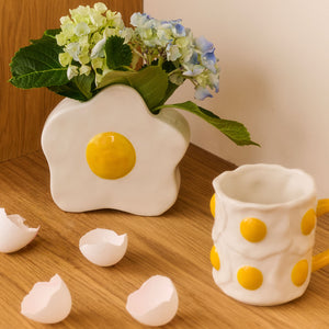 Yumurta Şeklinde Seramik Vazo