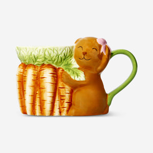 Havuç Tutan Tavşan Seramik Kupa