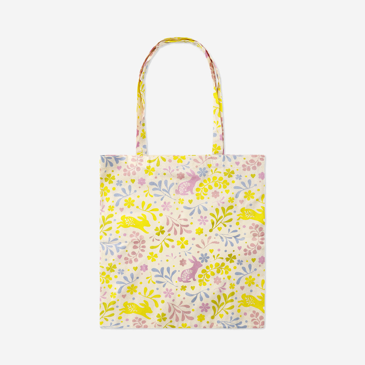 Tote bag - Bunnies and flowers
