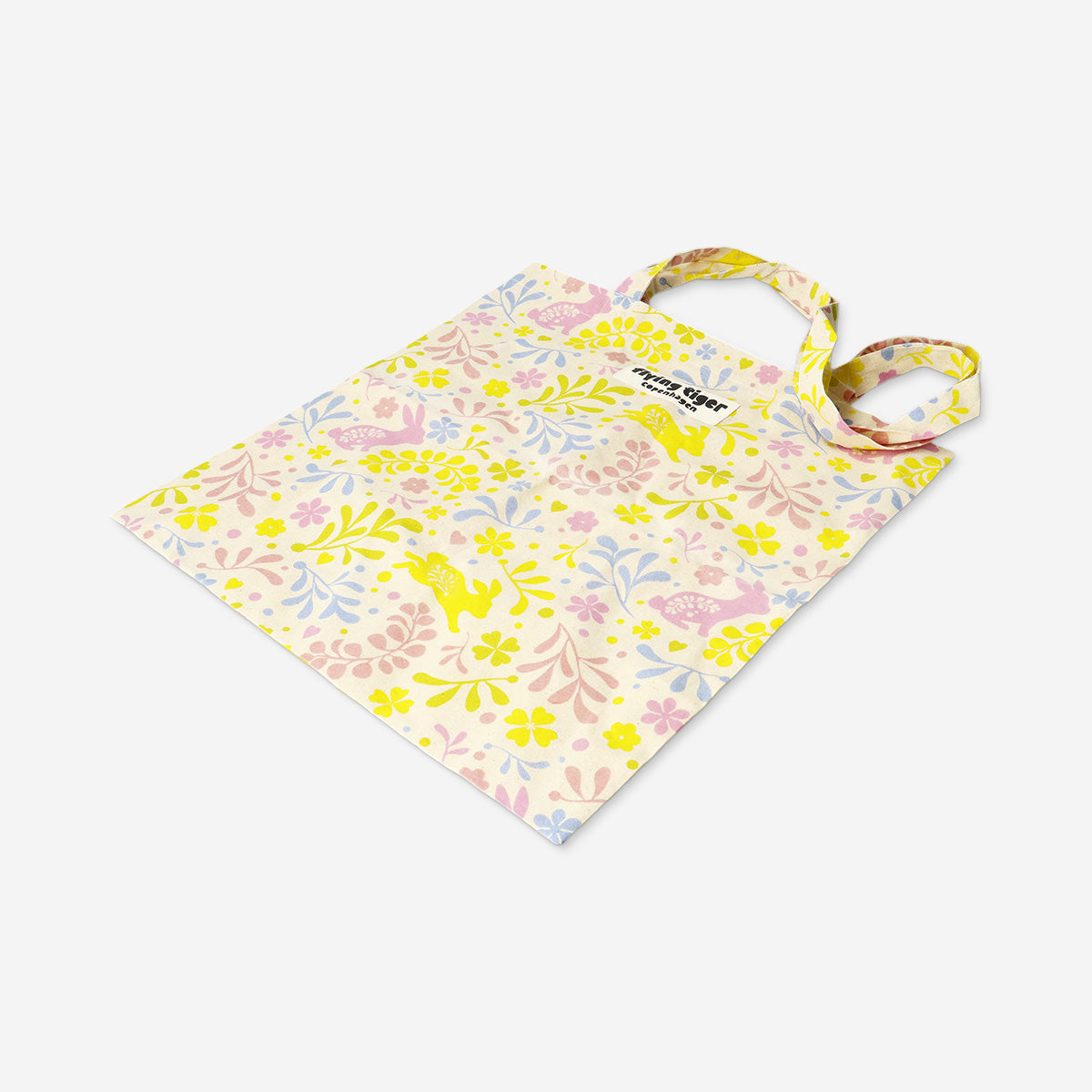 Tote bag - Bunnies and flowers