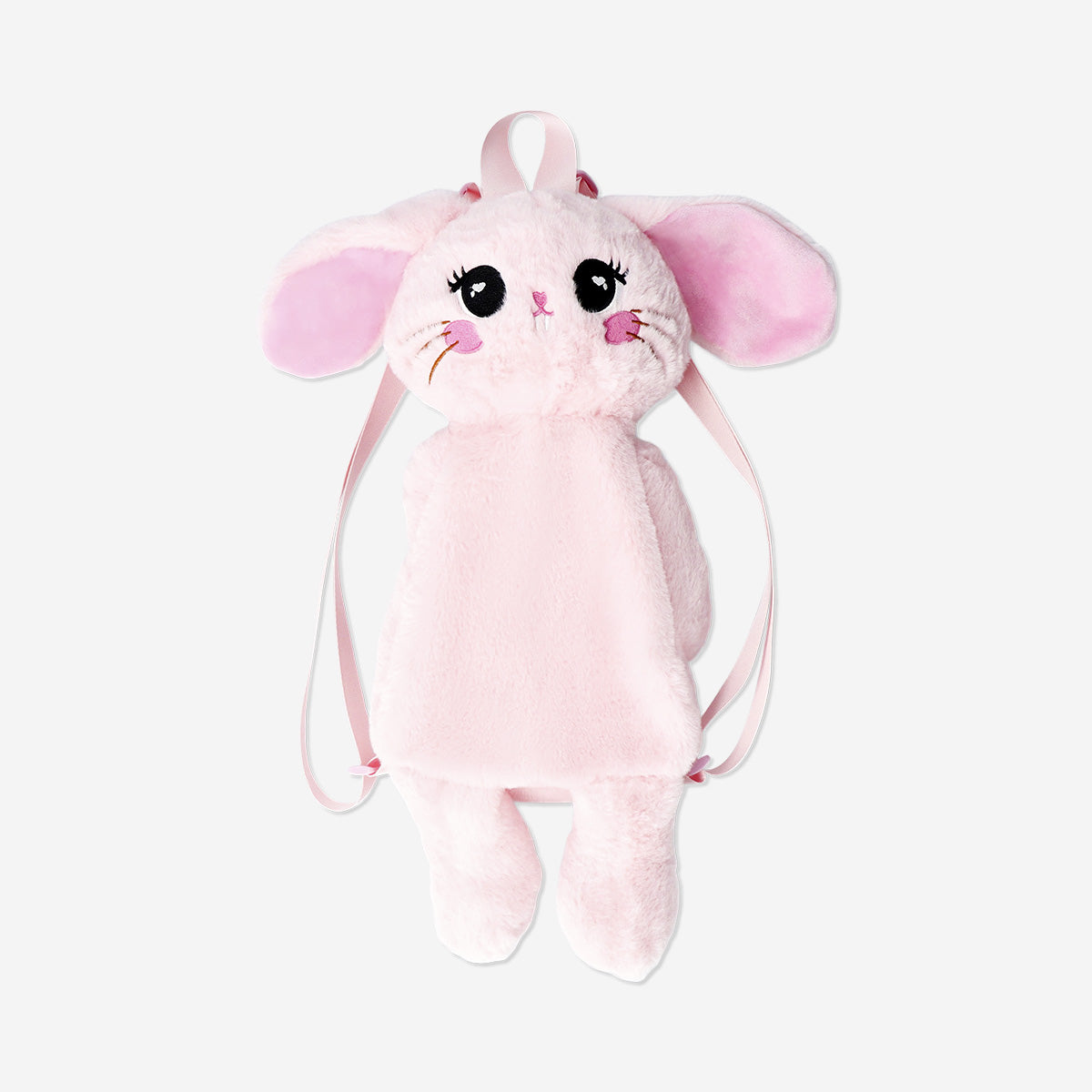 Pembe Tavşan Şeklinde Peluş Sırt Çantası