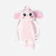 Pembe Tavşan Şeklinde Peluş Sırt Çantası