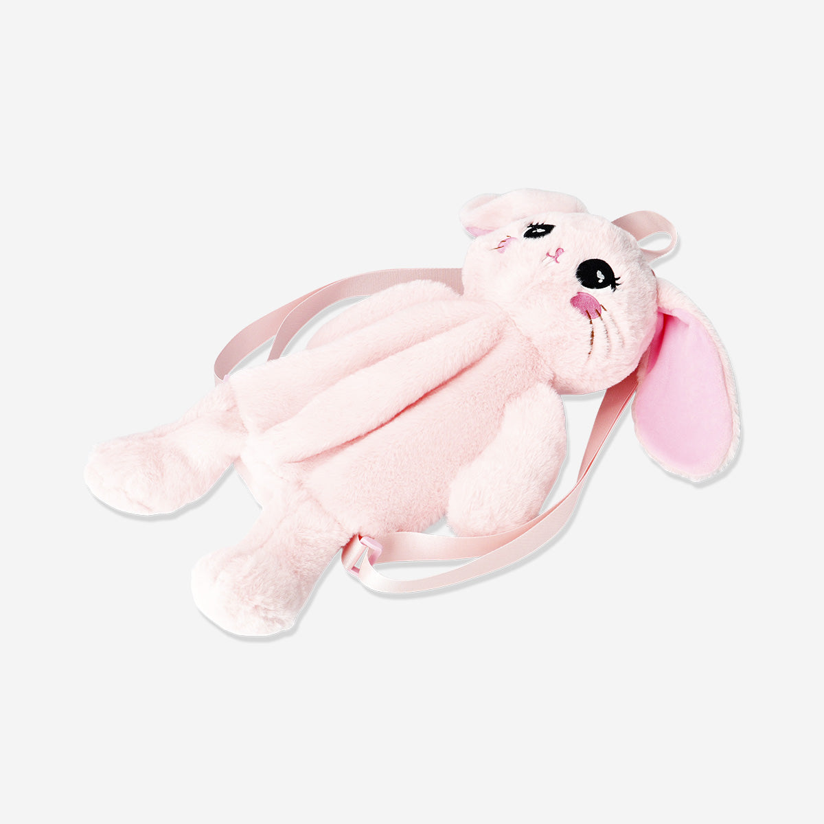 Pembe Tavşan Şeklinde Peluş Sırt Çantası