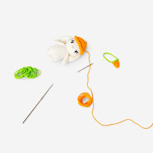 Kendin Yap Şapkalı Tavşan Örme Seti