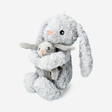 Plush toy - Grey bunny with baby