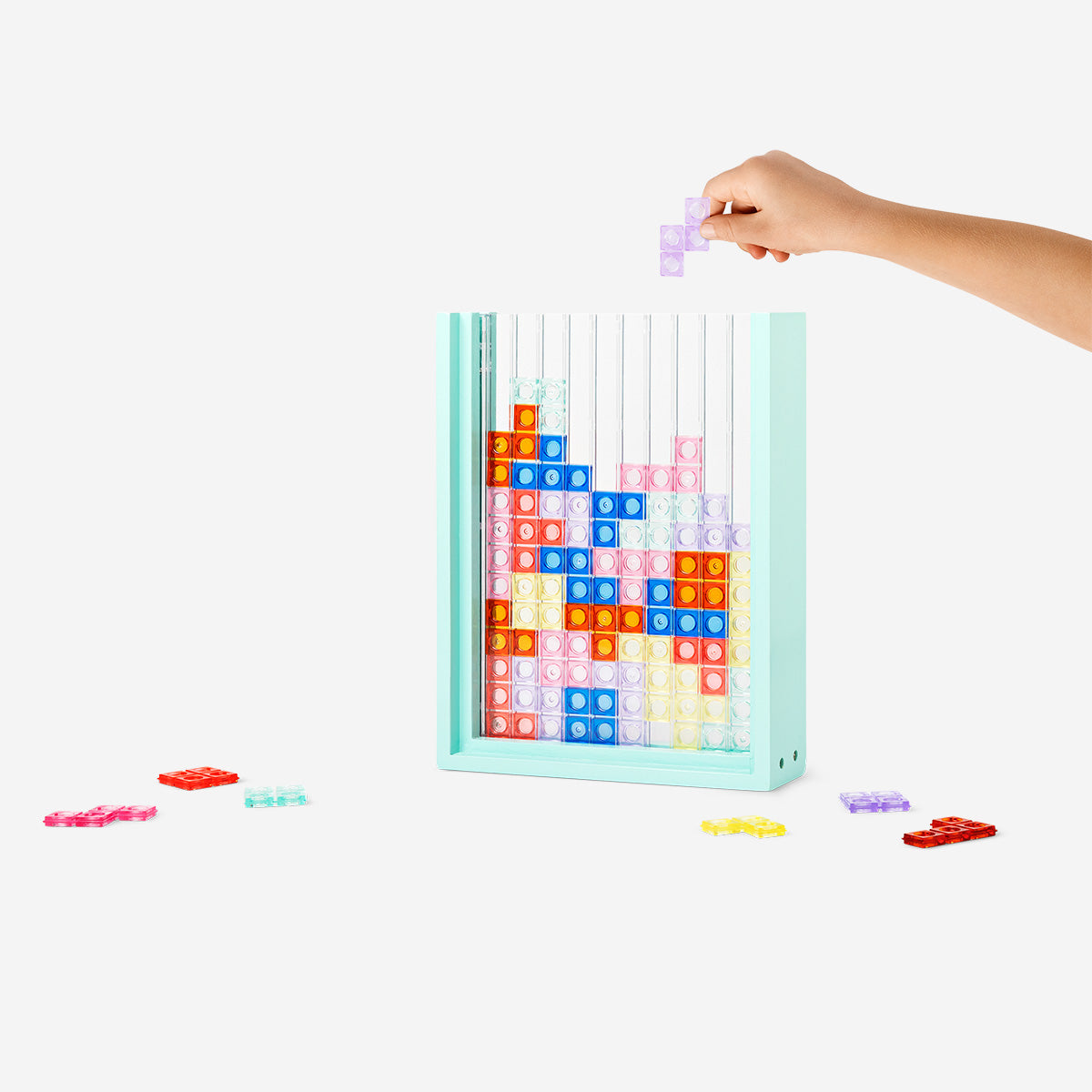 3D block puzzle in a frame