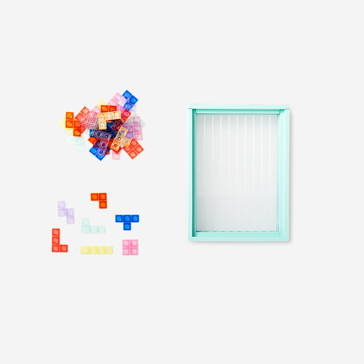 3D block puzzle in a frame