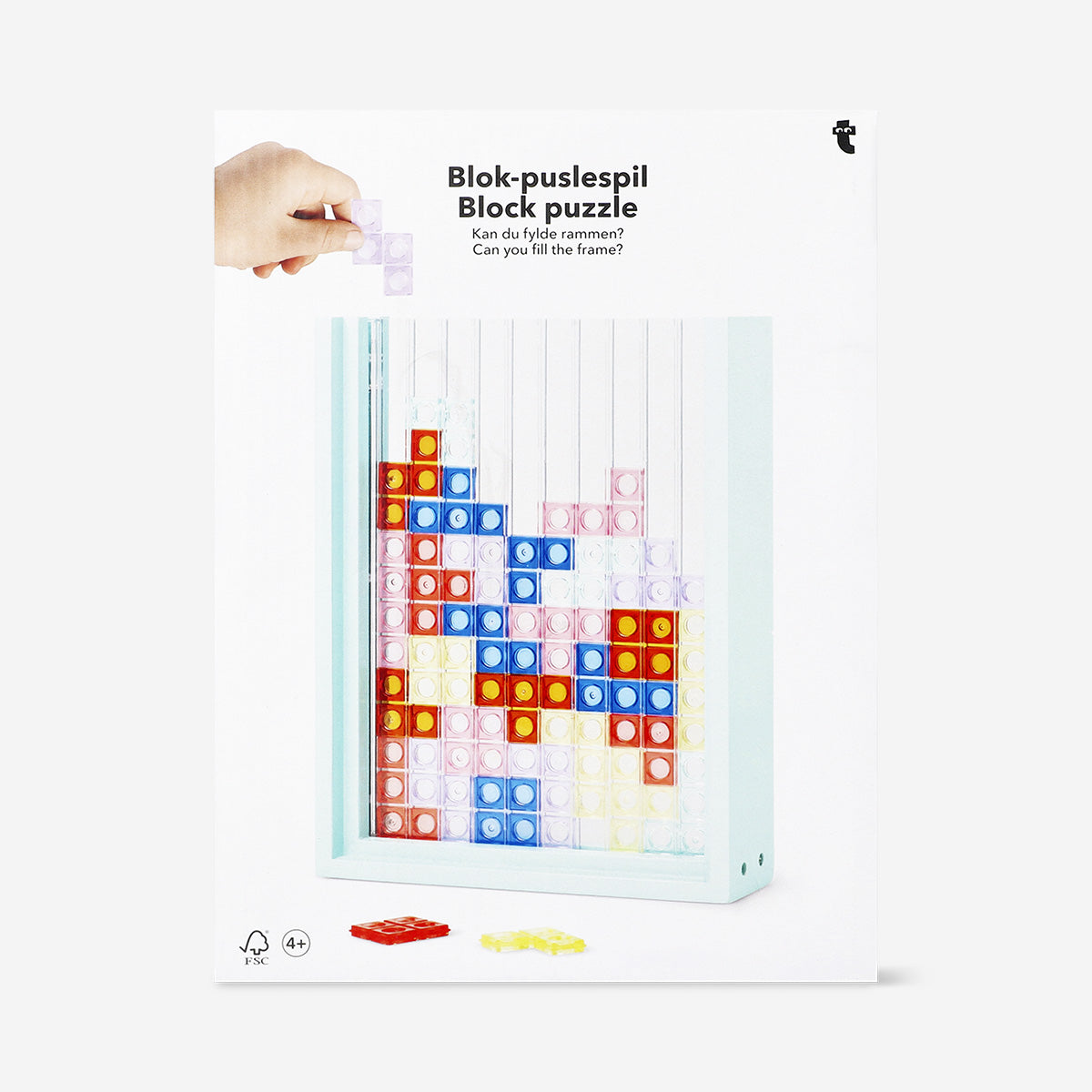 3D block puzzle in a frame