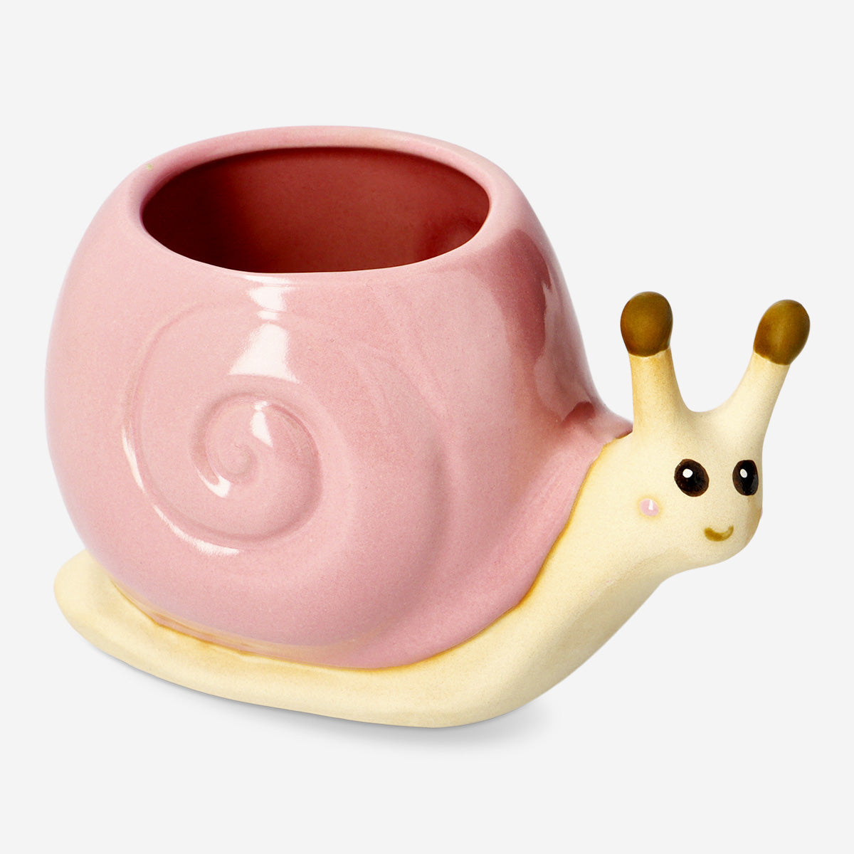 Ceramic snail flowerpot