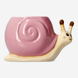 Ceramic snail flowerpot