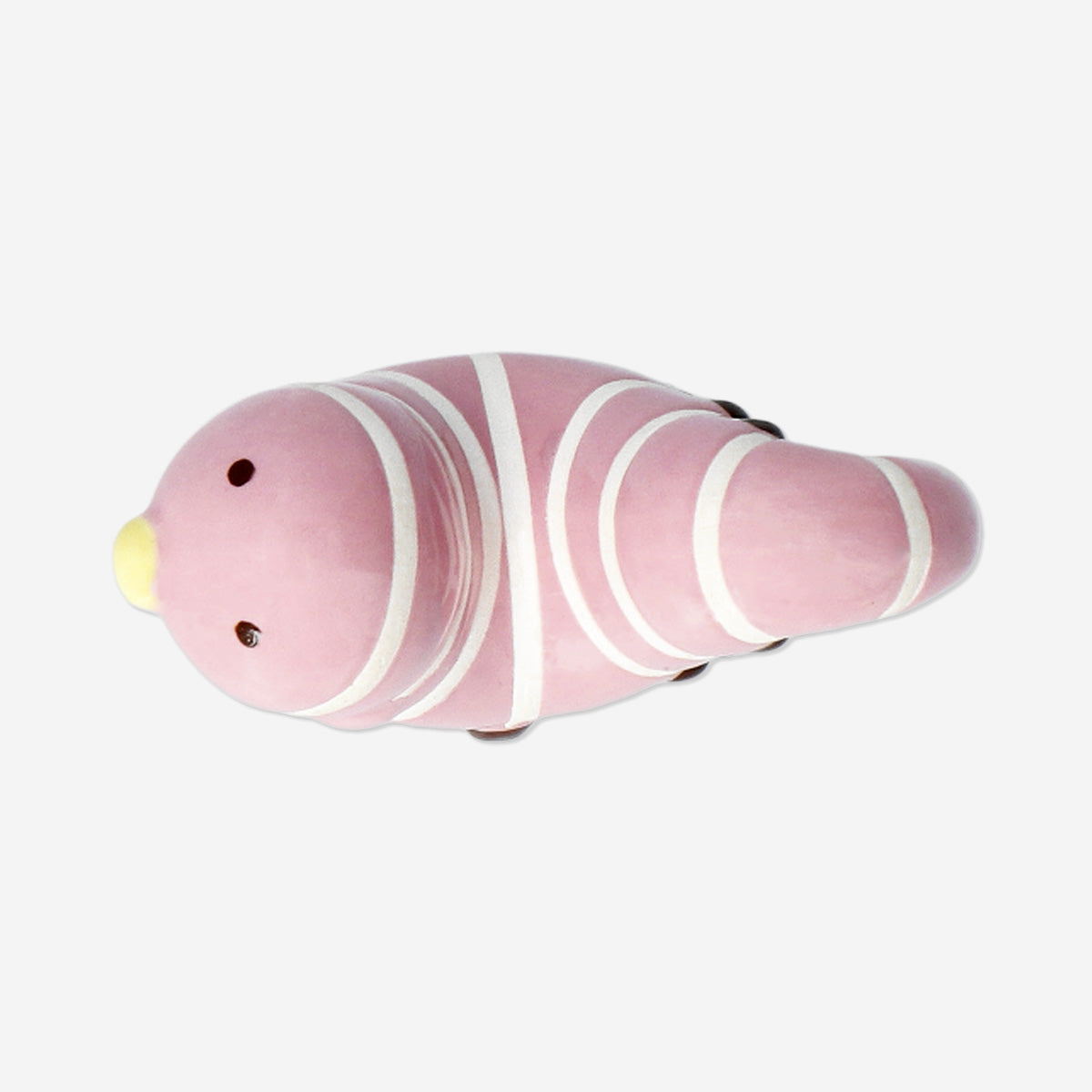 Ceramic caterpillar pot decoration