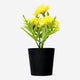 Saksıda Küçük Sarı Yapay Çiçek