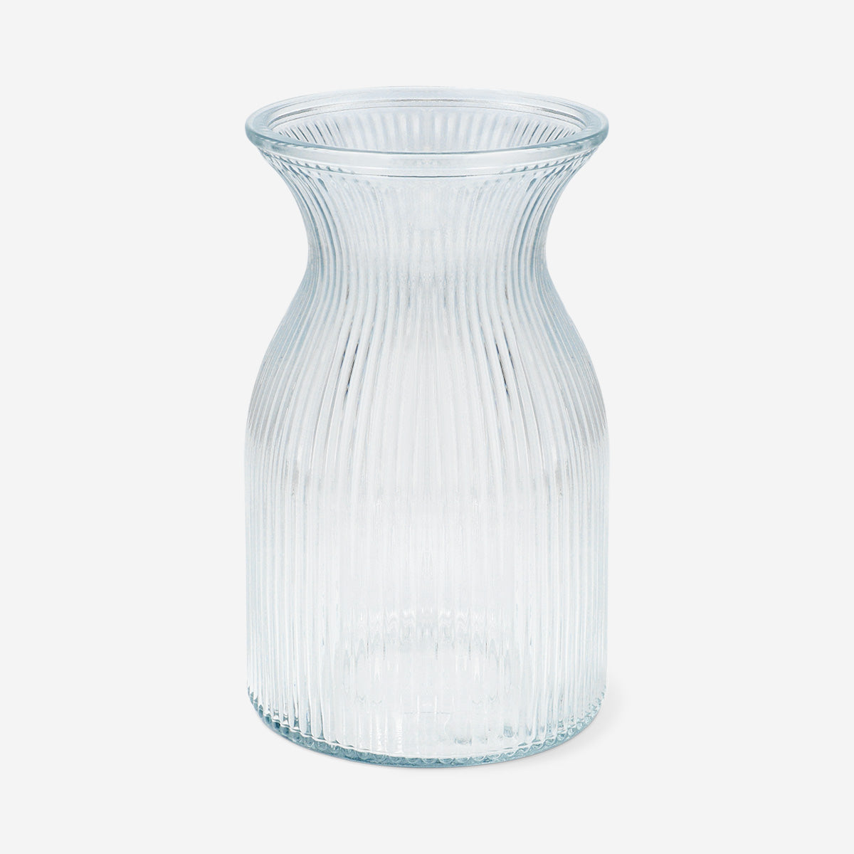 Clear glass vase - 19 cm