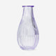Clear purple glass vase - 14 cm