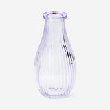 Clear purple glass vase - 14 cm