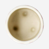 Pembe Beyaz Çizgili Küçük Saksı