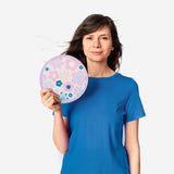 Çiçek Desenli Açılan Yelpaze