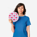 Foldable pop up bow fan