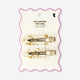 Gold hair clips - 2 pcs