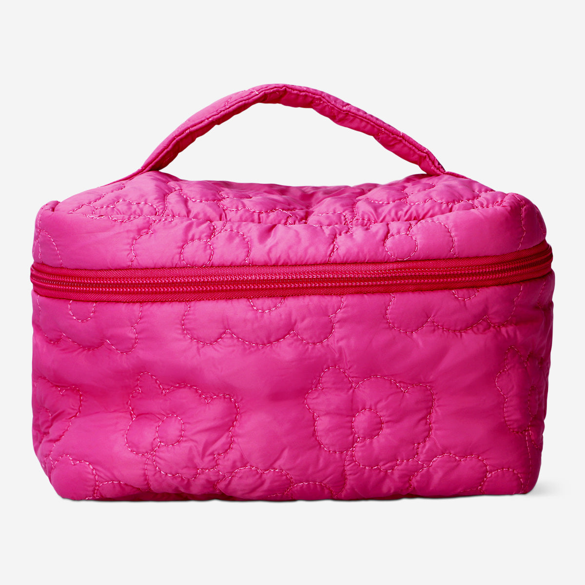 Pembe Kapitone Makyaj Çantası