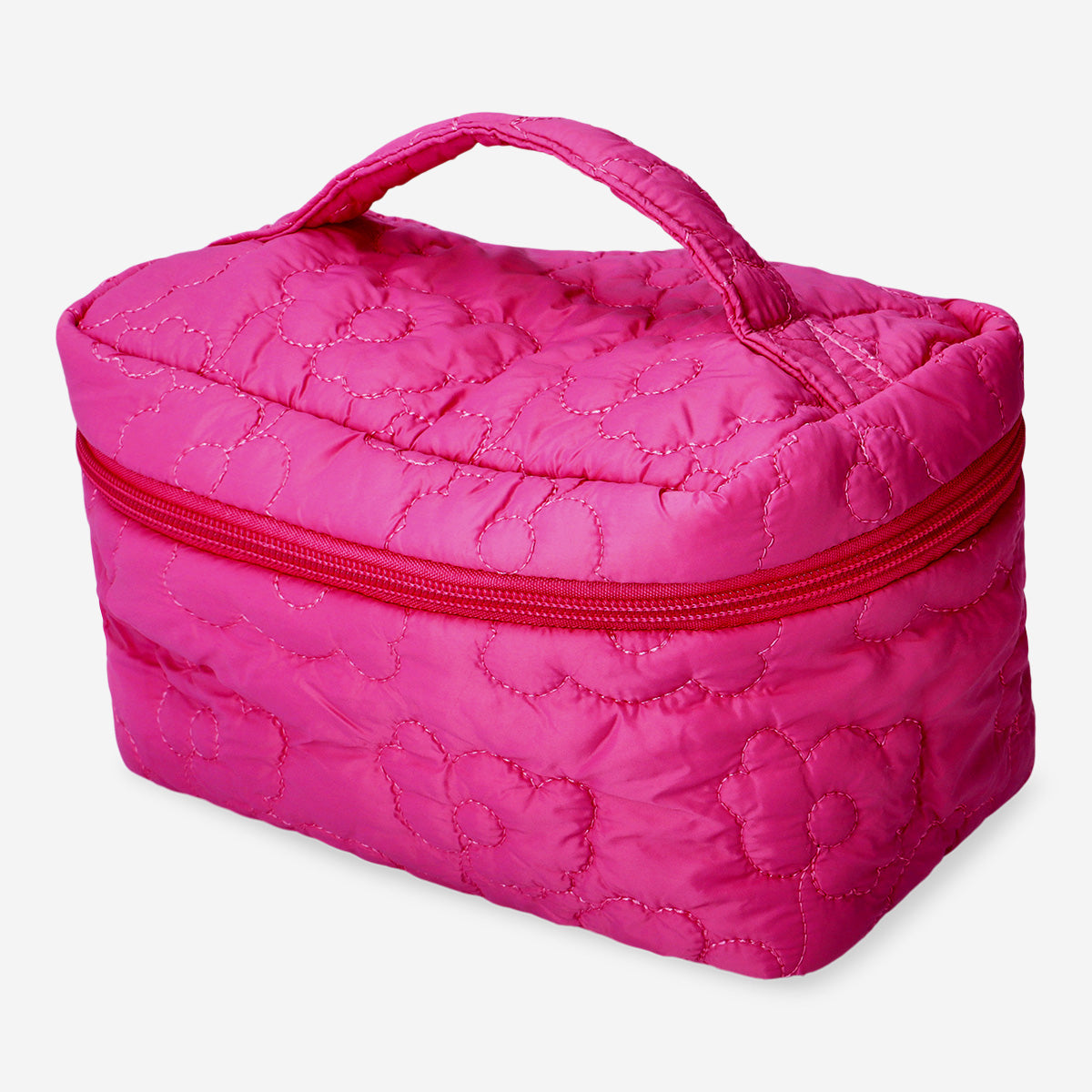 Pembe Kapitone Makyaj Çantası