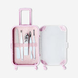 Manicure and pedicure set in pink trolley - 5 pcs