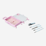Manicure and pedicure set in pink trolley - 5 pcs