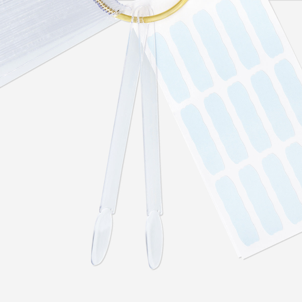 Clear nail swatches
