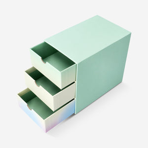 3 Çekmeceli Mavi Masaüstü Düzenleyici