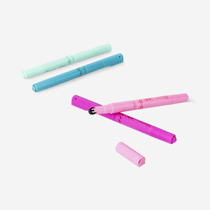 Dual tip markers with stamps - 4 pcs