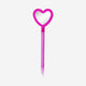 Pink ballpoint pen with heart mirror