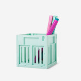 Turquoise collapsible pencil holder