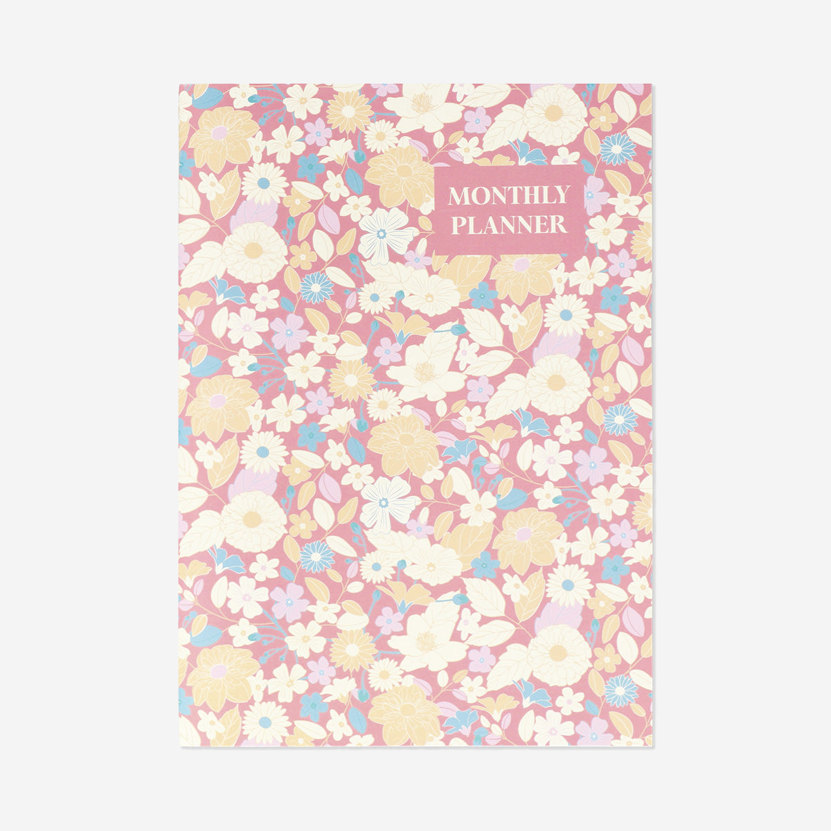 A4 monthly planner with soft floral cover