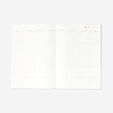 A4 monthly planner with soft floral cover