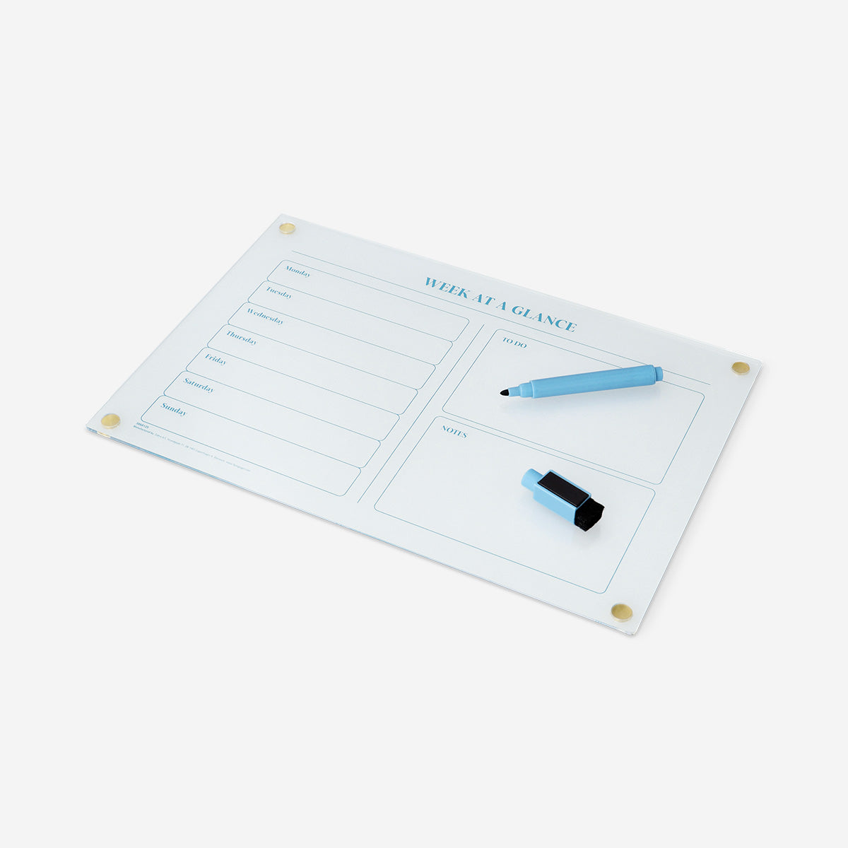 Magnetic planner board with marker
