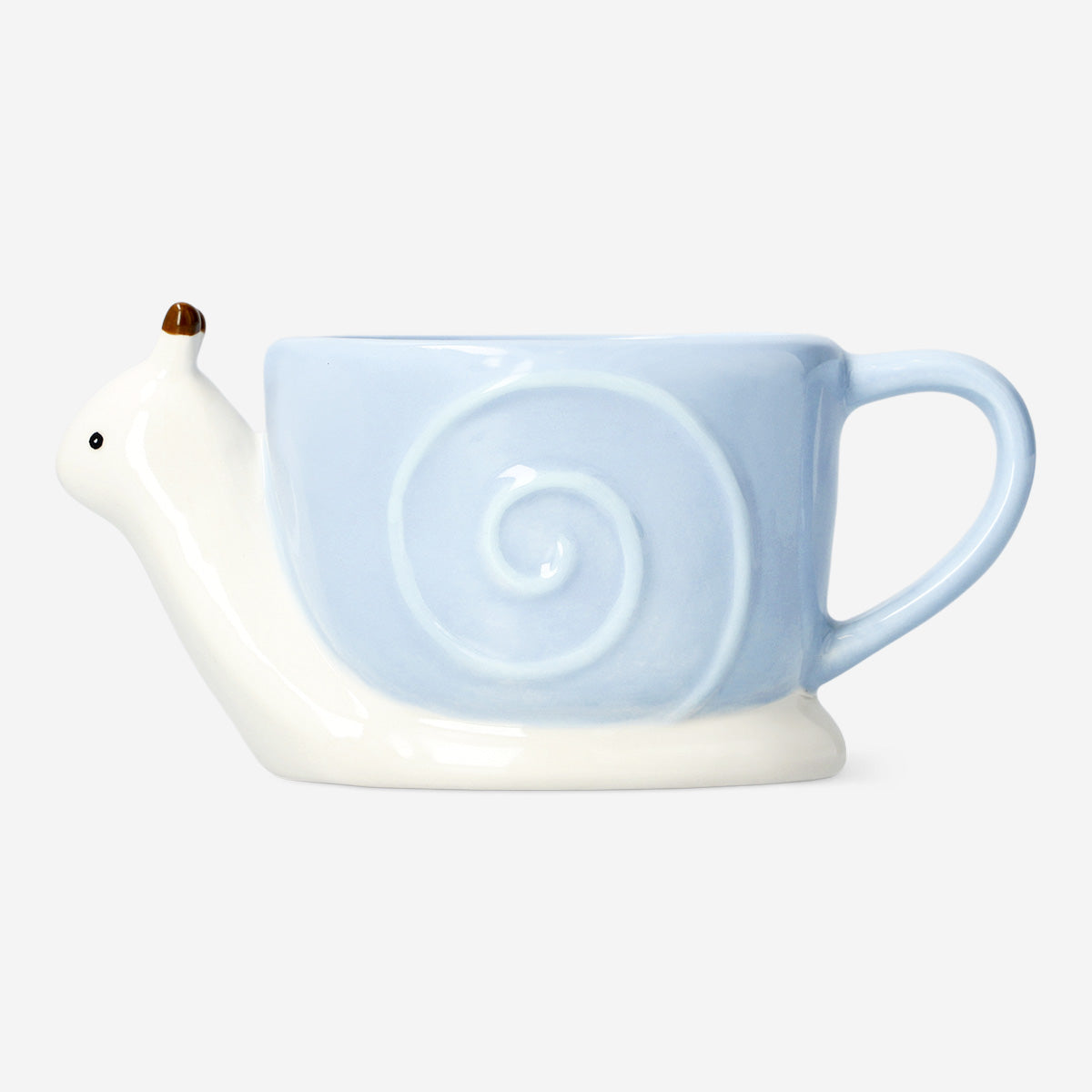 Salyangoz Şeklinde Mavi Seramik Kupa