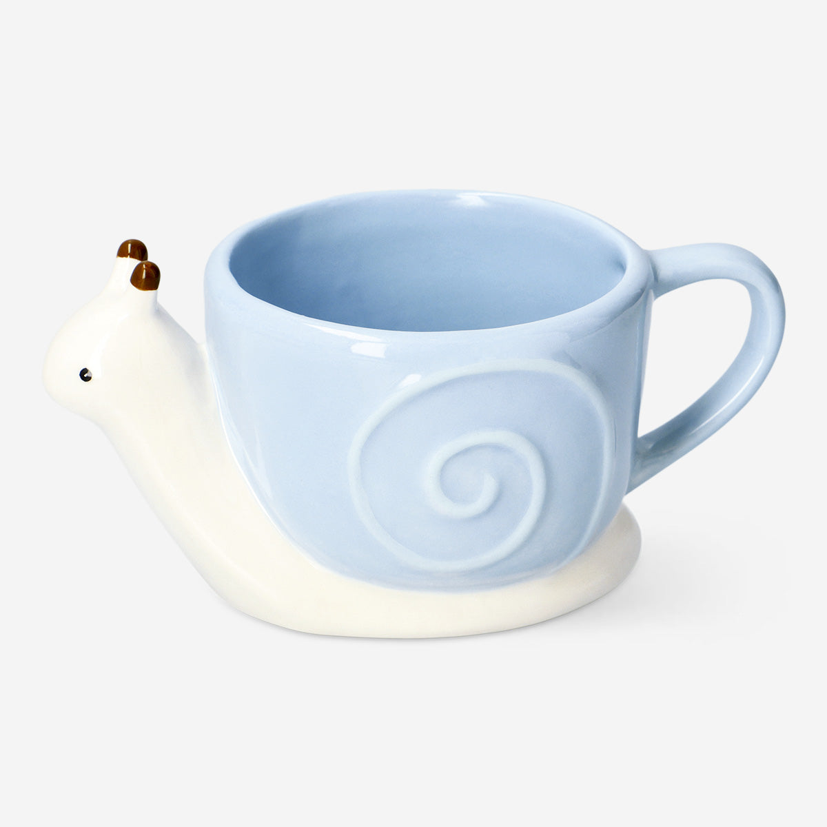 Salyangoz Şeklinde Mavi Seramik Kupa